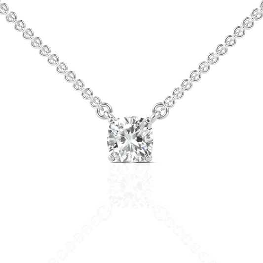 1CT Cushion Lab Diamond Solitaire Pendant - Buvea Jewels