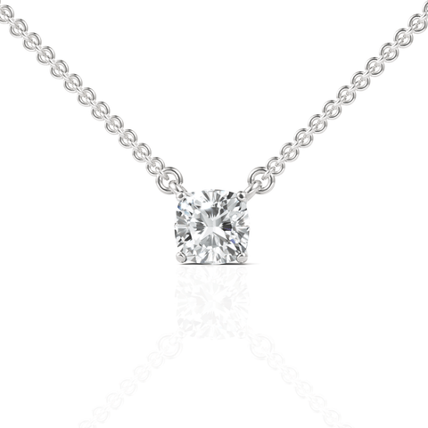 1CT Cushion Lab Diamond Solitaire Pendant - Buvea Jewels