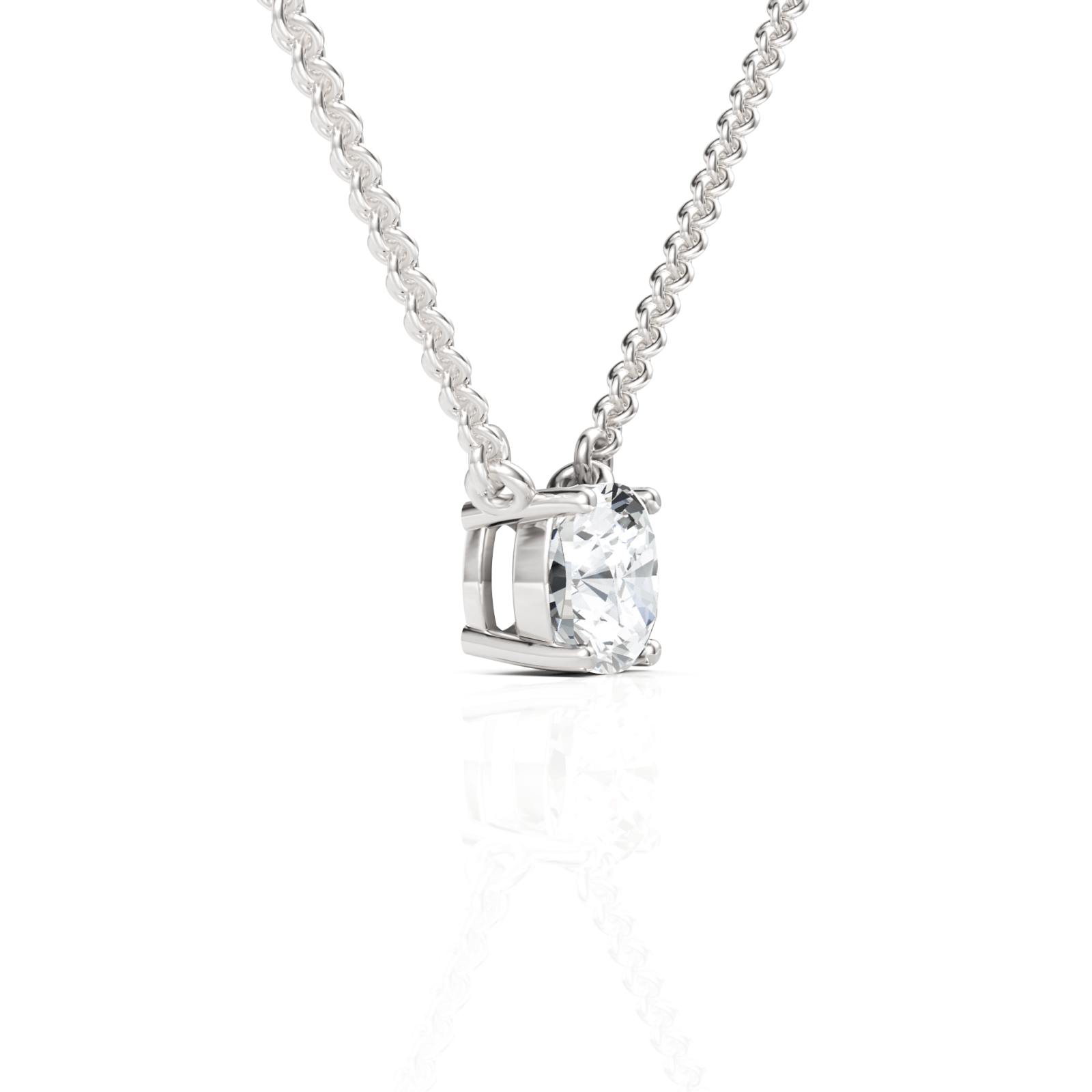 1CT Cushion Lab Diamond Solitaire Pendant - Buvea Jewels