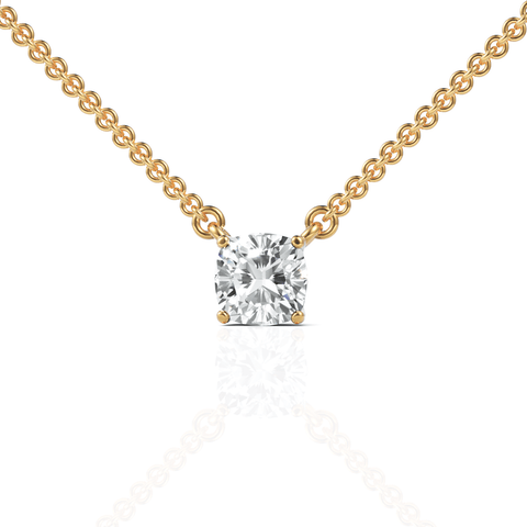 1CT Cushion Lab Diamond Solitaire Pendant - Buvea Jewels