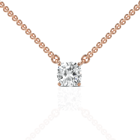 1CT Cushion Lab Diamond Solitaire Pendant - Buvea Jewels