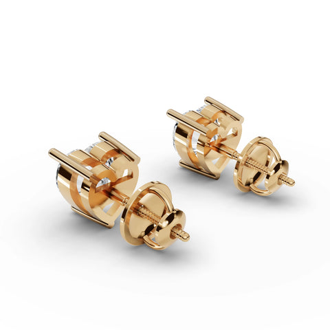 1CT Each Heart Lab Diamond Stud Earrings - Buvea Jewels