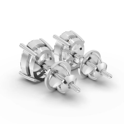 1CT Each Oval Lab Diamond Stud Earrings - Buvea Jewels