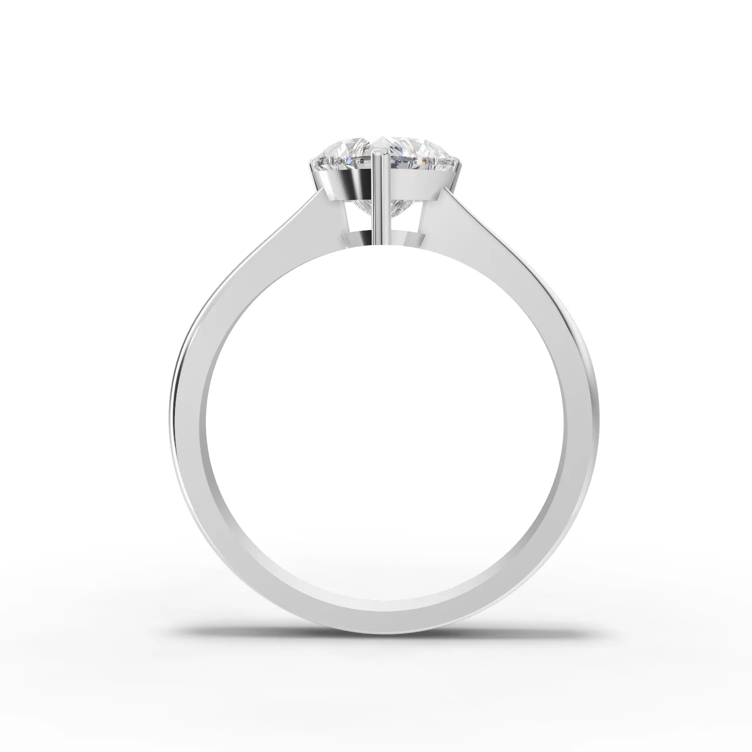 1CT Heart Lab Diamond Classic Solitaire Engagement Ring - Buvea Jewels