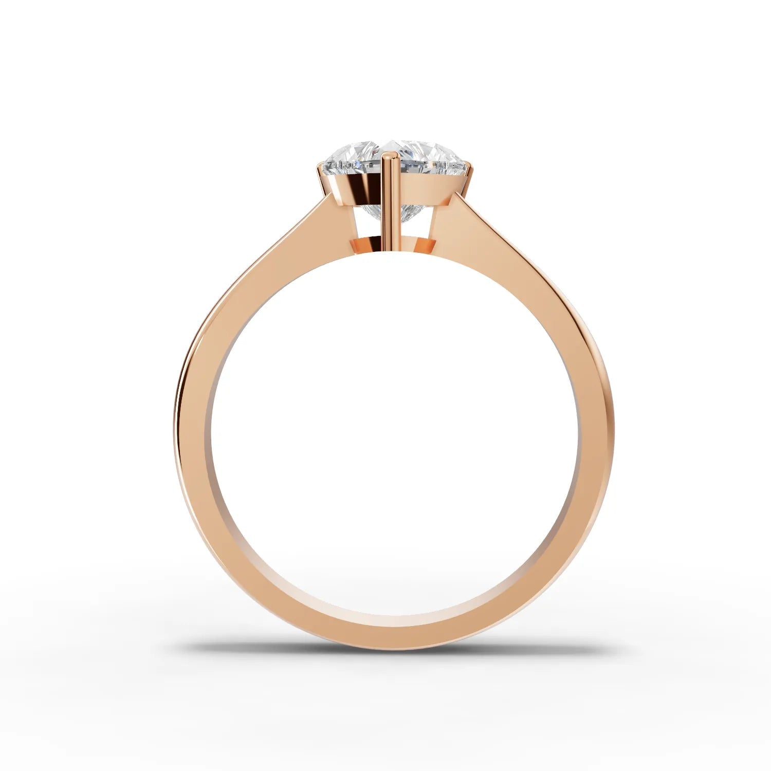 1CT Heart Lab Diamond Classic Solitaire Engagement Ring - Buvea Jewels