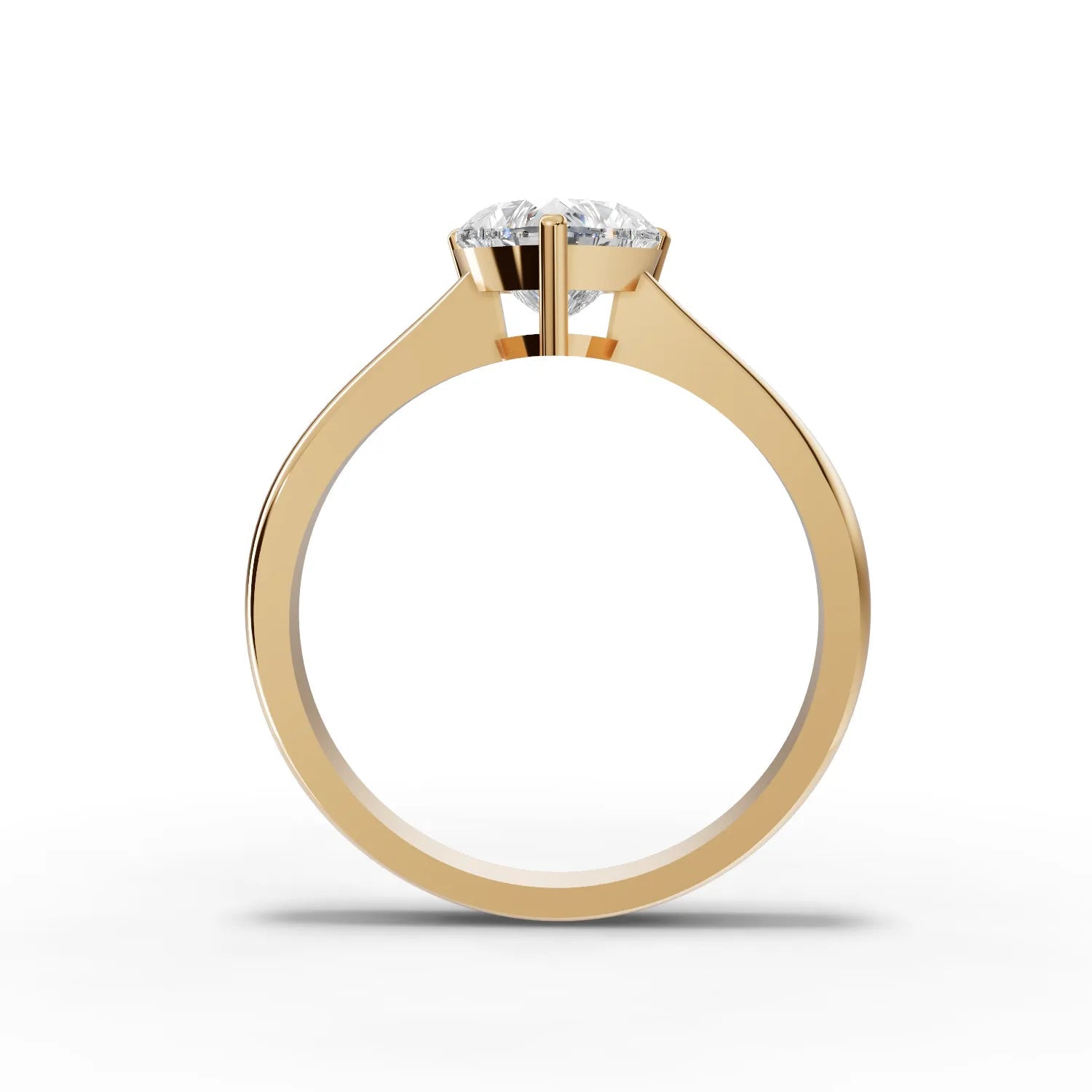 1CT Heart Lab Diamond Classic Solitaire Engagement Ring - Buvea Jewels