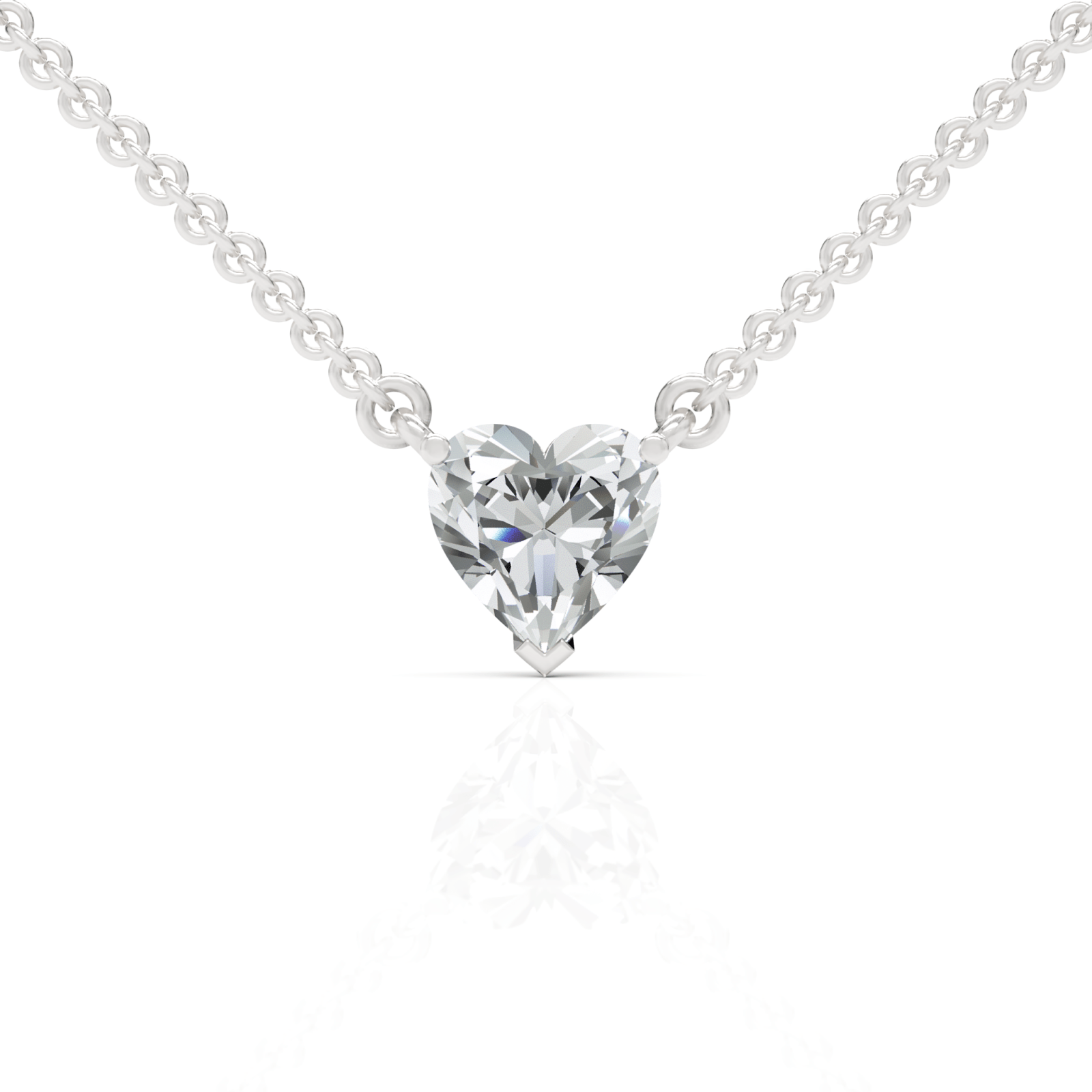 1CT Heart Lab Diamond Solitaire Pendant - Buvea Jewels