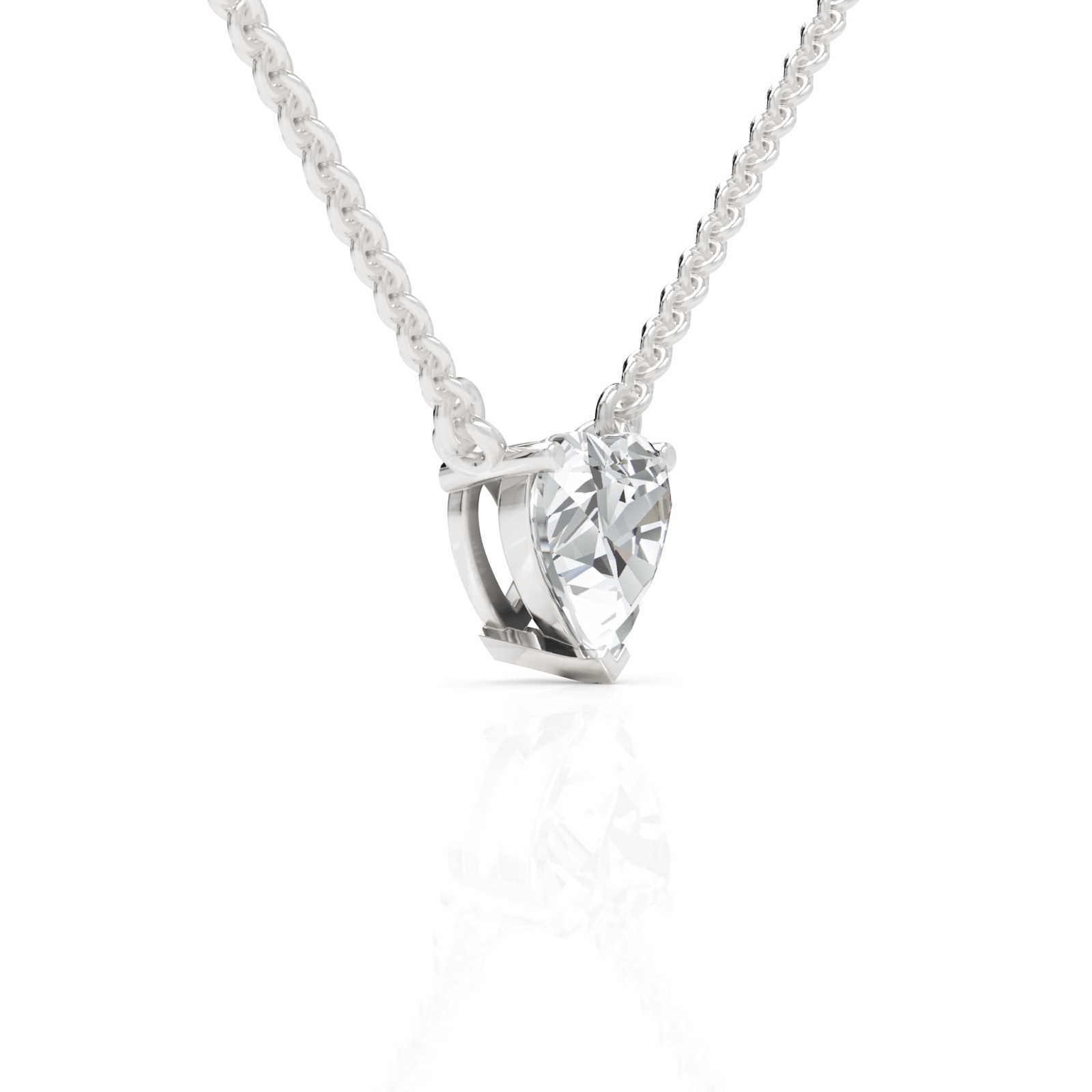 1CT Heart Lab Diamond Solitaire Pendant - Buvea Jewels