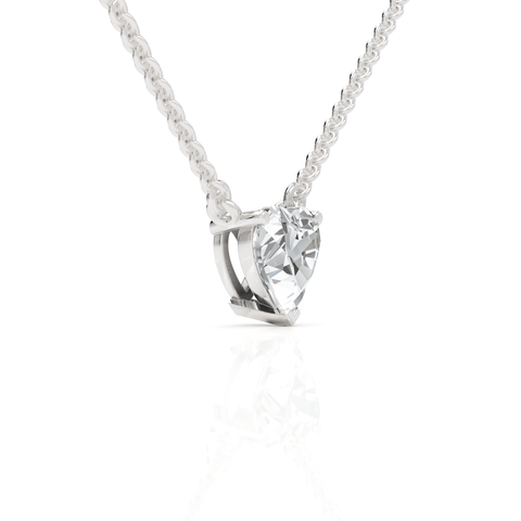 1CT Heart Lab Diamond Solitaire Pendant - Buvea Jewels