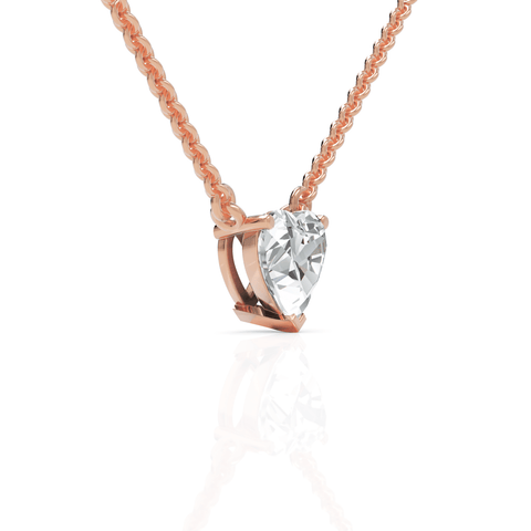 1CT Heart Lab Diamond Solitaire Pendant - Buvea Jewels