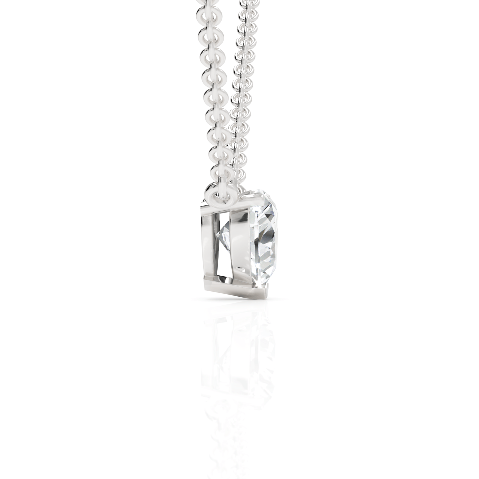 1CT Heart Lab Diamond Solitaire Pendant - Buvea Jewels