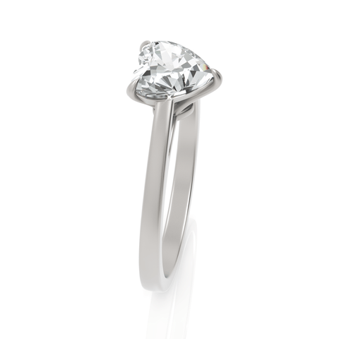 1CT Heart Lab Diamond Solitaire Ring - Buvea Jewels