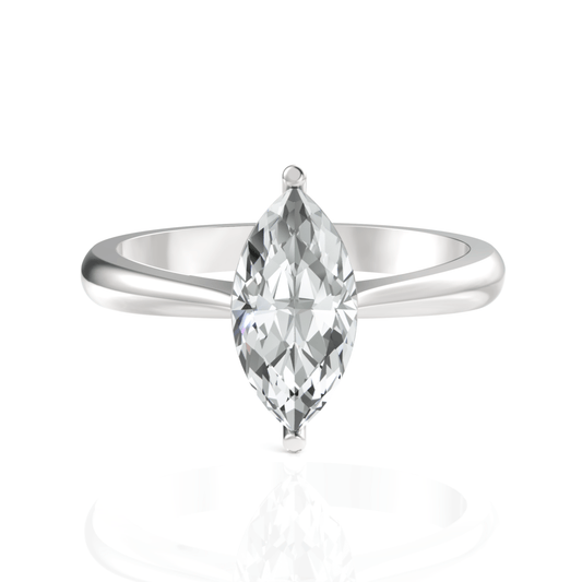 1CT Marquise Lab Diamond Classic Solitaire Engagement Ring - Buvea Jewels