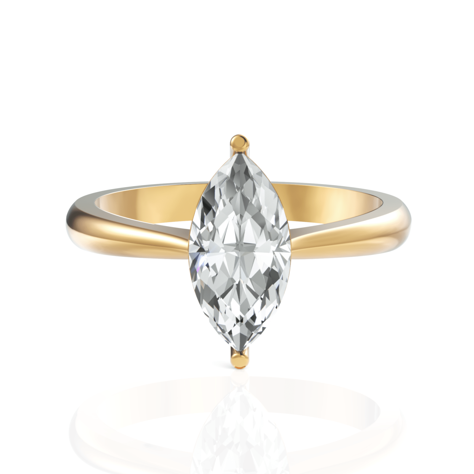 1CT Marquise Lab Diamond Classic Solitaire Engagement Ring - Buvea Jewels