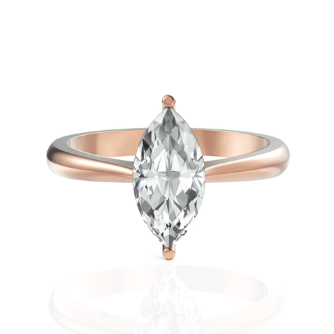 1CT Marquise Lab Diamond Classic Solitaire Engagement Ring - Buvea Jewels