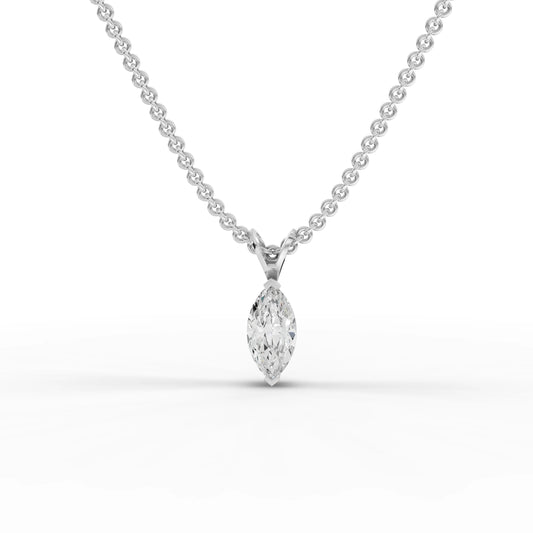 1CT Marquise Lab Diamond Solitaire Pendant - Buvea Jewels