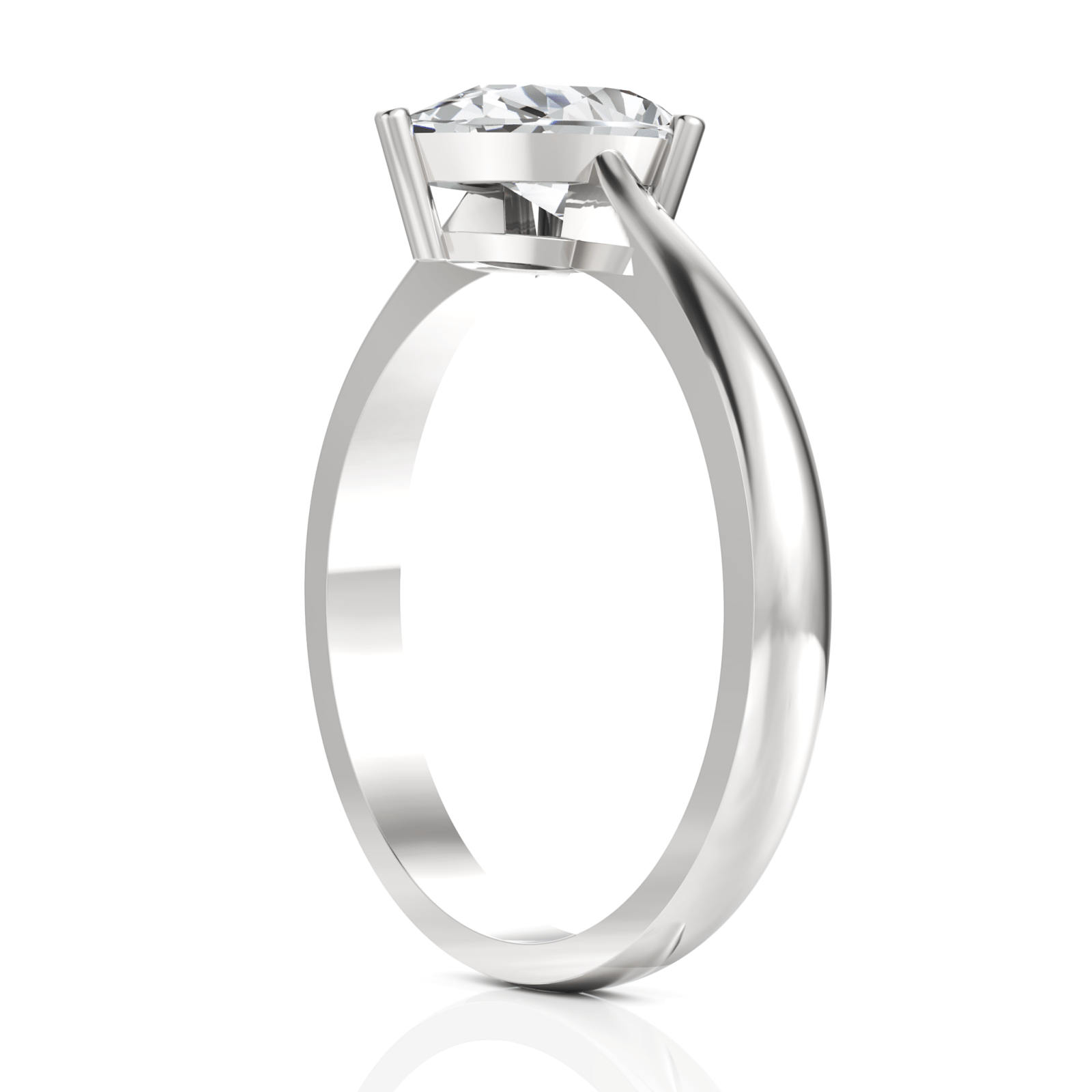 1CT Pear Lab Diamond Classic Solitaire Engagement Ring - Buvea Jewels