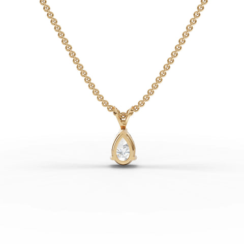 1CT Pear Lab Diamond Solitaire Pendant - Buvea Jewels