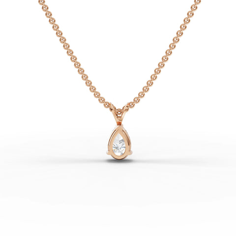 1CT Pear Lab Diamond Solitaire Pendant - Buvea Jewels