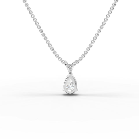 1CT Pear Lab Diamond Solitaire Pendant - Buvea Jewels