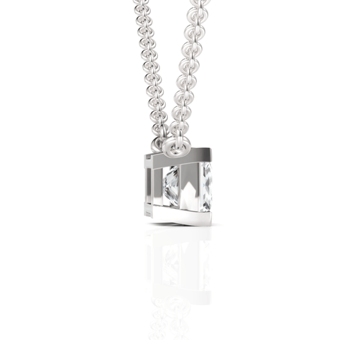 1CT Princess Lab Diamond Solitaire Pendant - Buvea Jewels