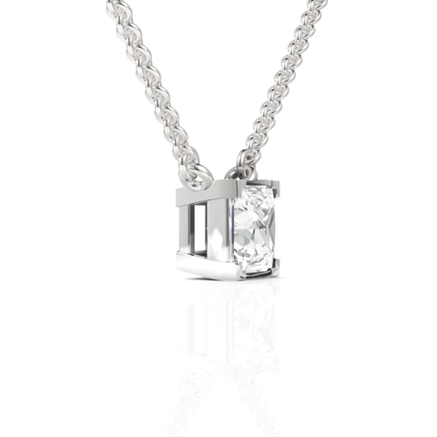 1CT Princess Lab Diamond Solitaire Pendant - Buvea Jewels