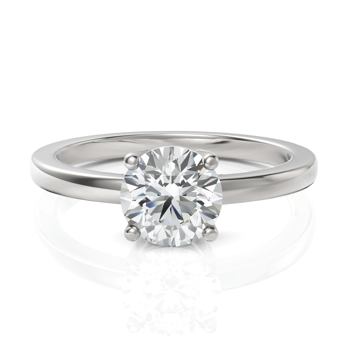 1CT Round Lab Diamond Classic Solitaire Ring - Buvea Jewels