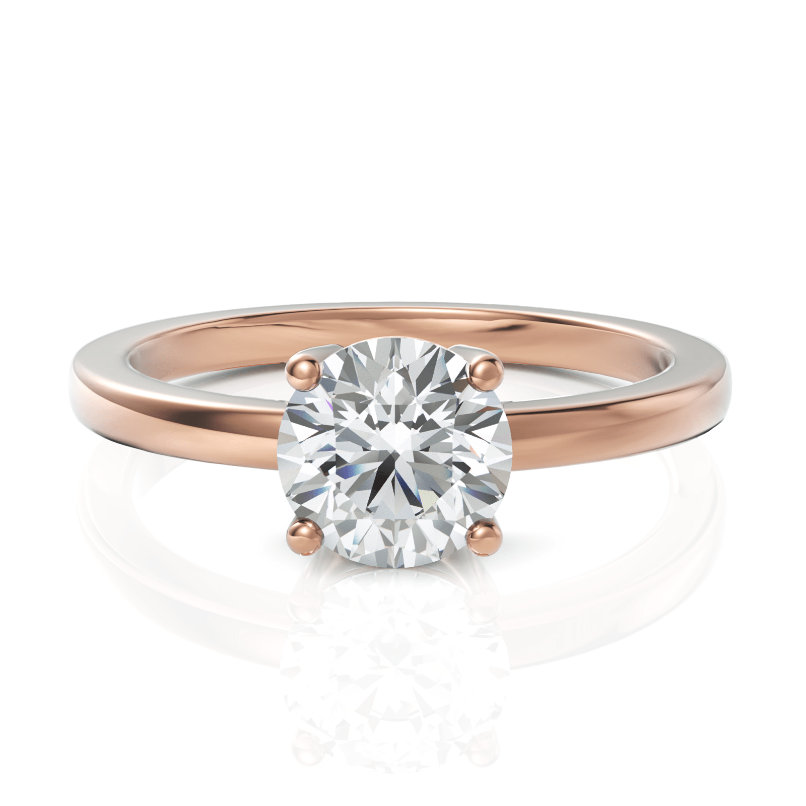 1CT Round Lab Diamond Classic Solitaire Ring - Buvea Jewels