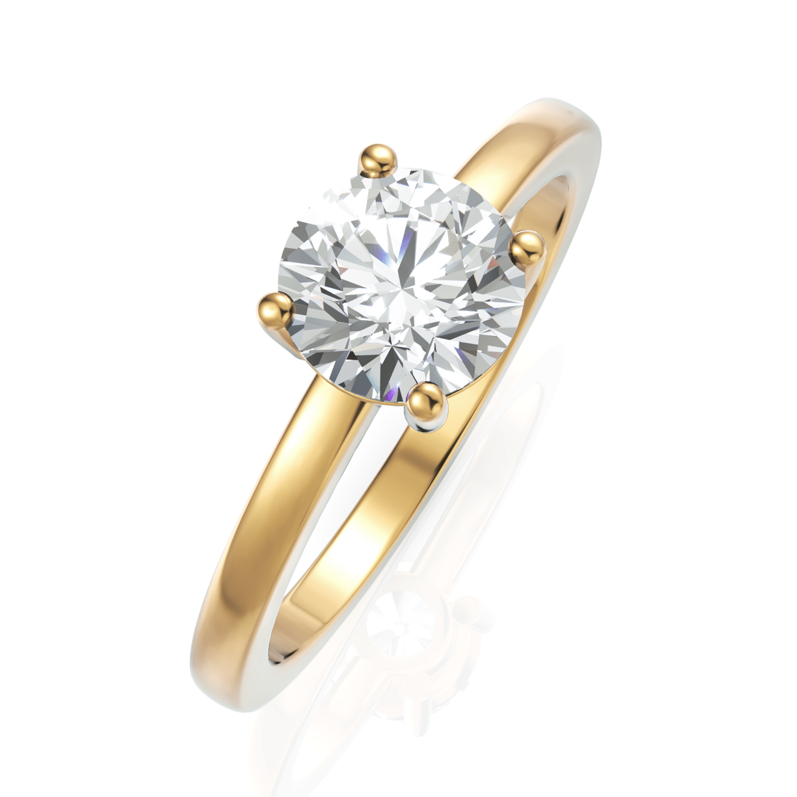 1CT Round Lab Diamond Classic Solitaire Ring - Buvea Jewels