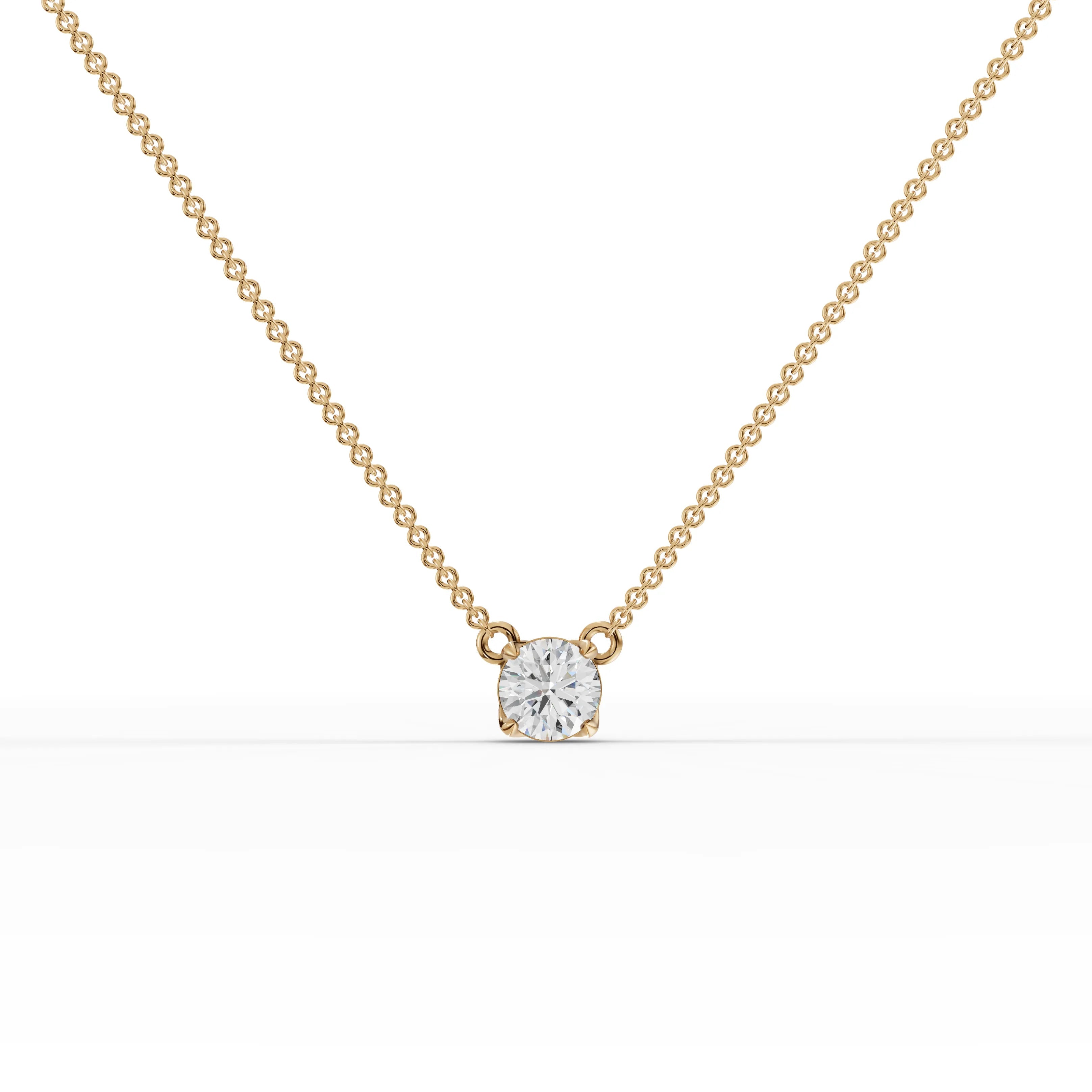 1CT Round Lab Diamond Solitaire Pendant - Buvea Jewels