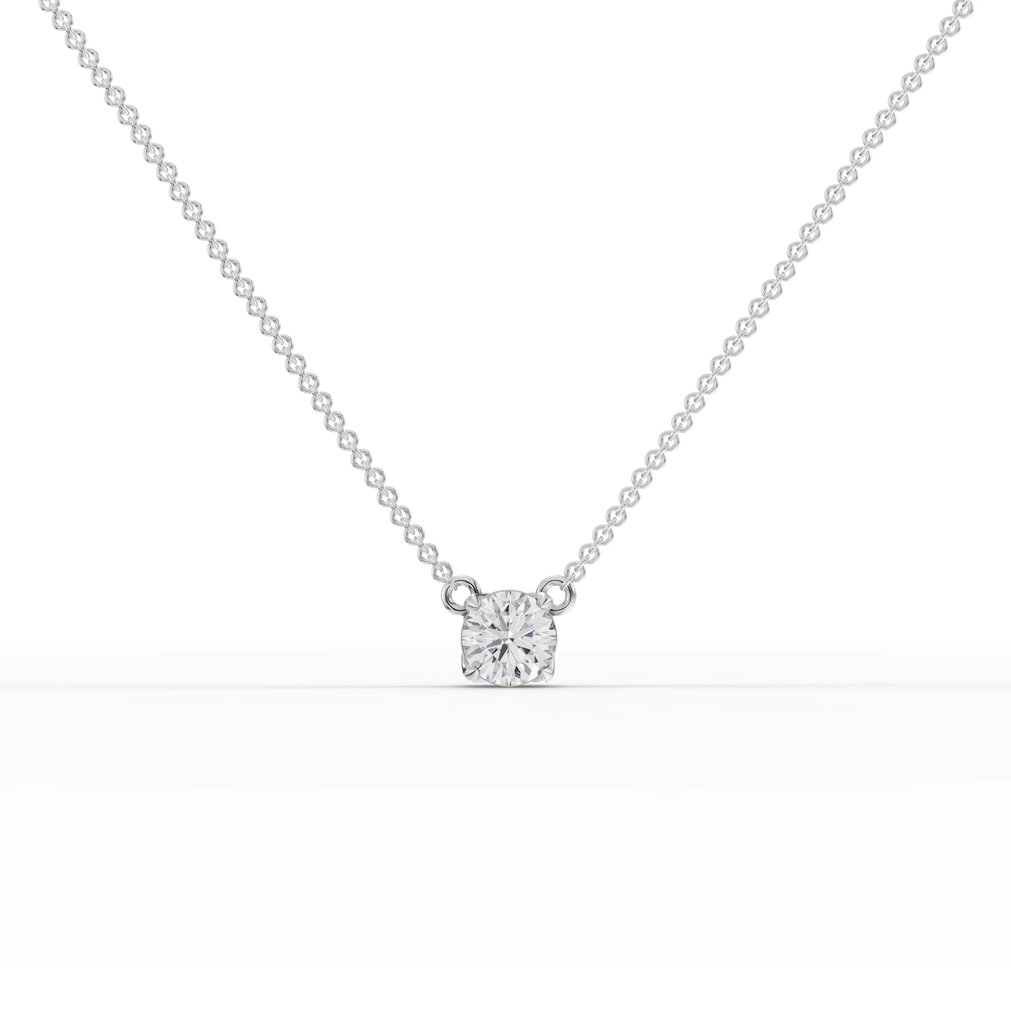 1CT Round Lab Diamond Solitaire Pendant - Buvea Jewels