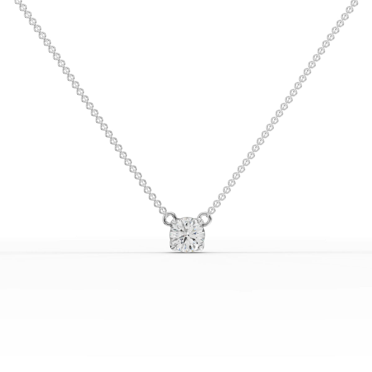 1CT Round Lab Diamond Solitaire Pendant - Buvea Jewels