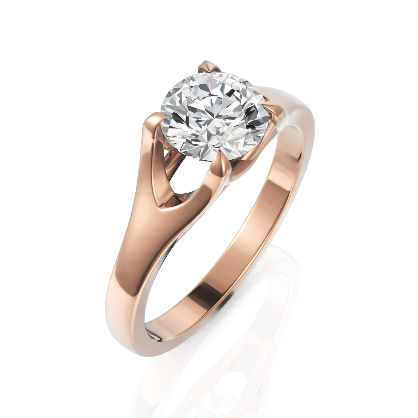 1CT Round Lab Diamond Solitaire Ring - Buvea Jewels