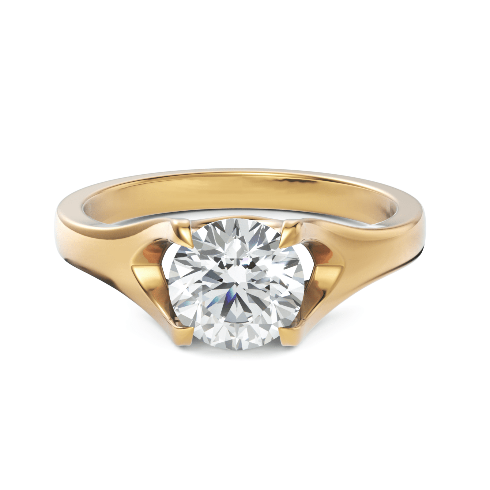 1CT Round Lab Diamond Solitaire Ring - Buvea Jewels