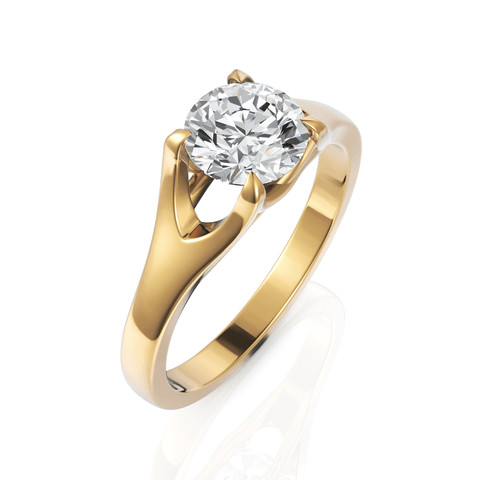 1CT Round Lab Diamond Solitaire Ring - Buvea Jewels