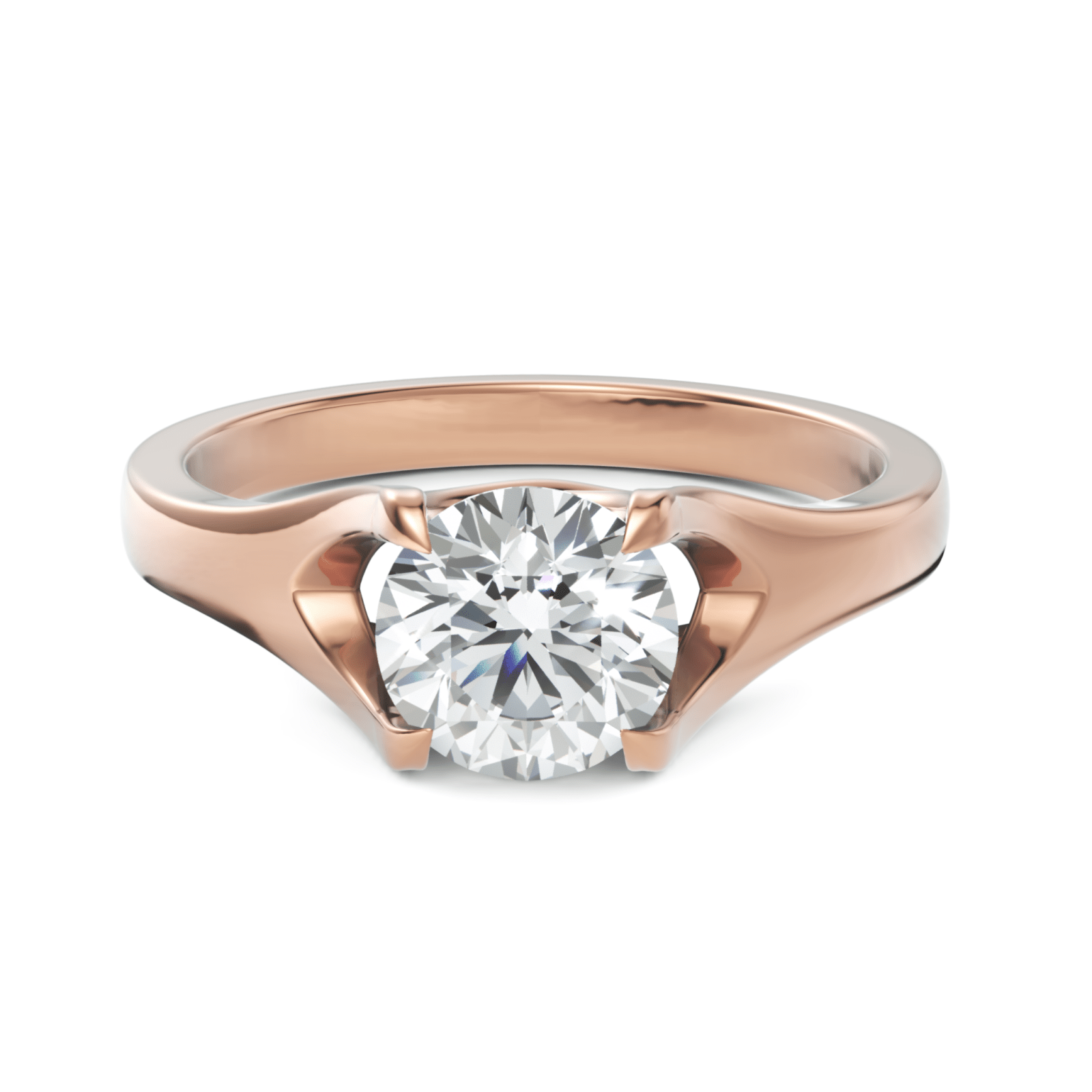 1CT Round Lab Diamond Solitaire Ring - Buvea Jewels