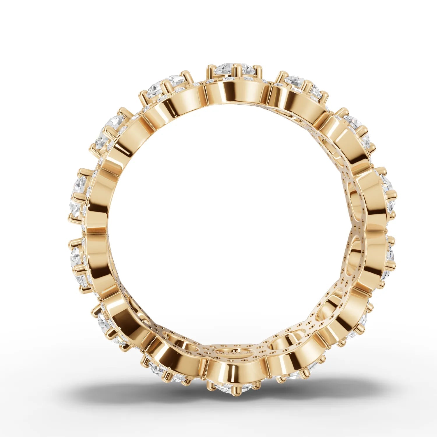 2.12CT Round Lab Diamond Halo Eternity Premium Fashion Ring - Buvea Jewels