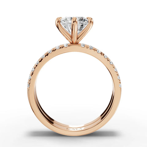 2.1CT Round Lab Diamond Premium Bridal Set Ring - Buvea Jewels