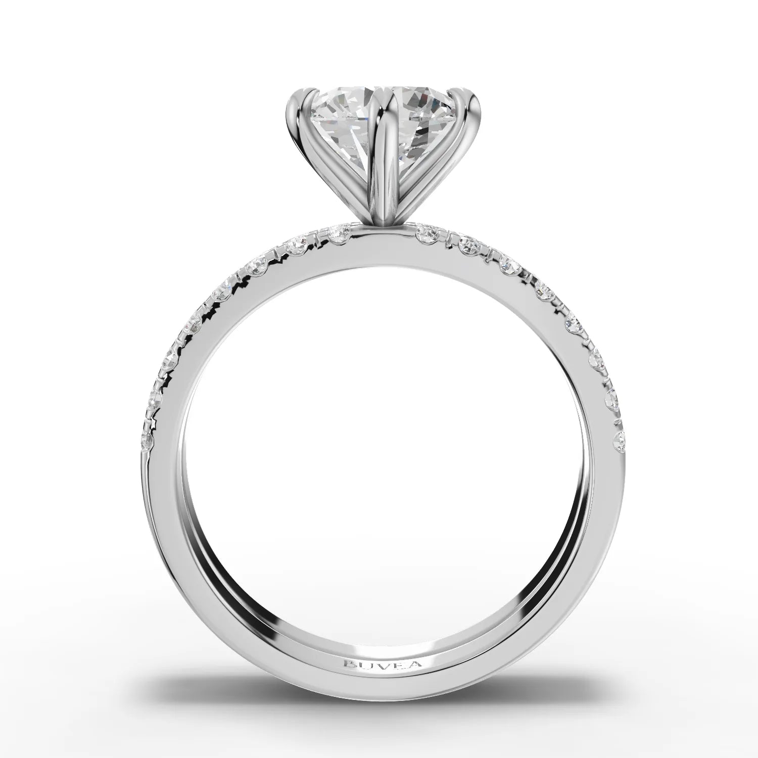 2.1CT Round Lab Diamond Premium Bridal Set Ring - Buvea Jewels