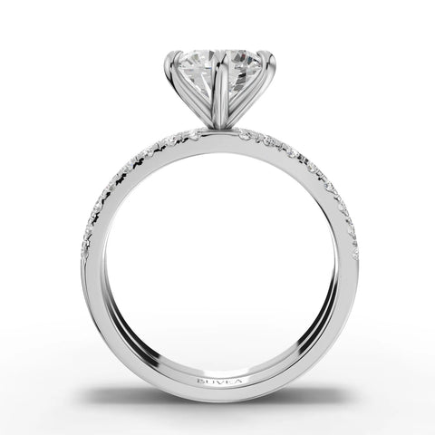 2.1CT Round Lab Diamond Premium Bridal Set Ring - Buvea Jewels