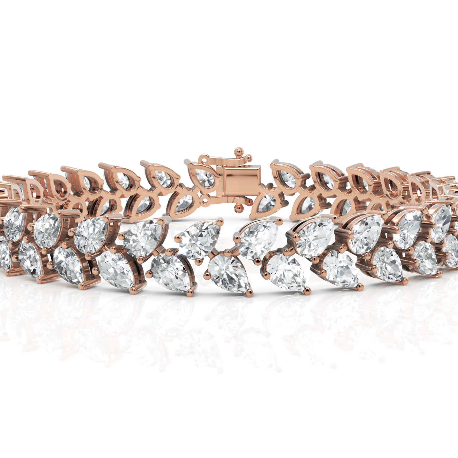 22.04CT Pear Lab Diamond Tennis Bracelet - Buvea Jewels