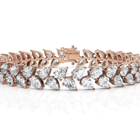 22.04CT Pear Lab Diamond Tennis Bracelet - Buvea Jewels