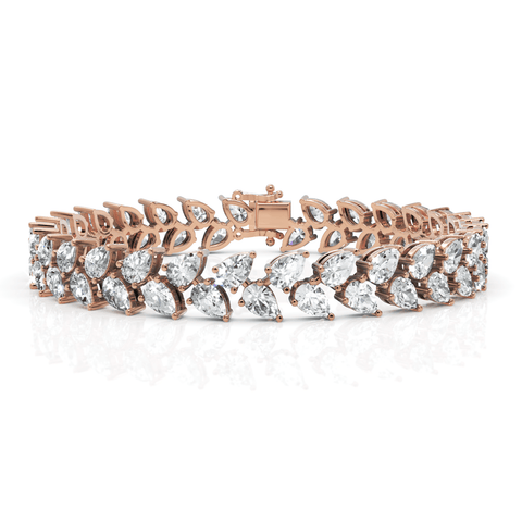 22.04CT Pear Lab Diamond Tennis Bracelet - Buvea Jewels