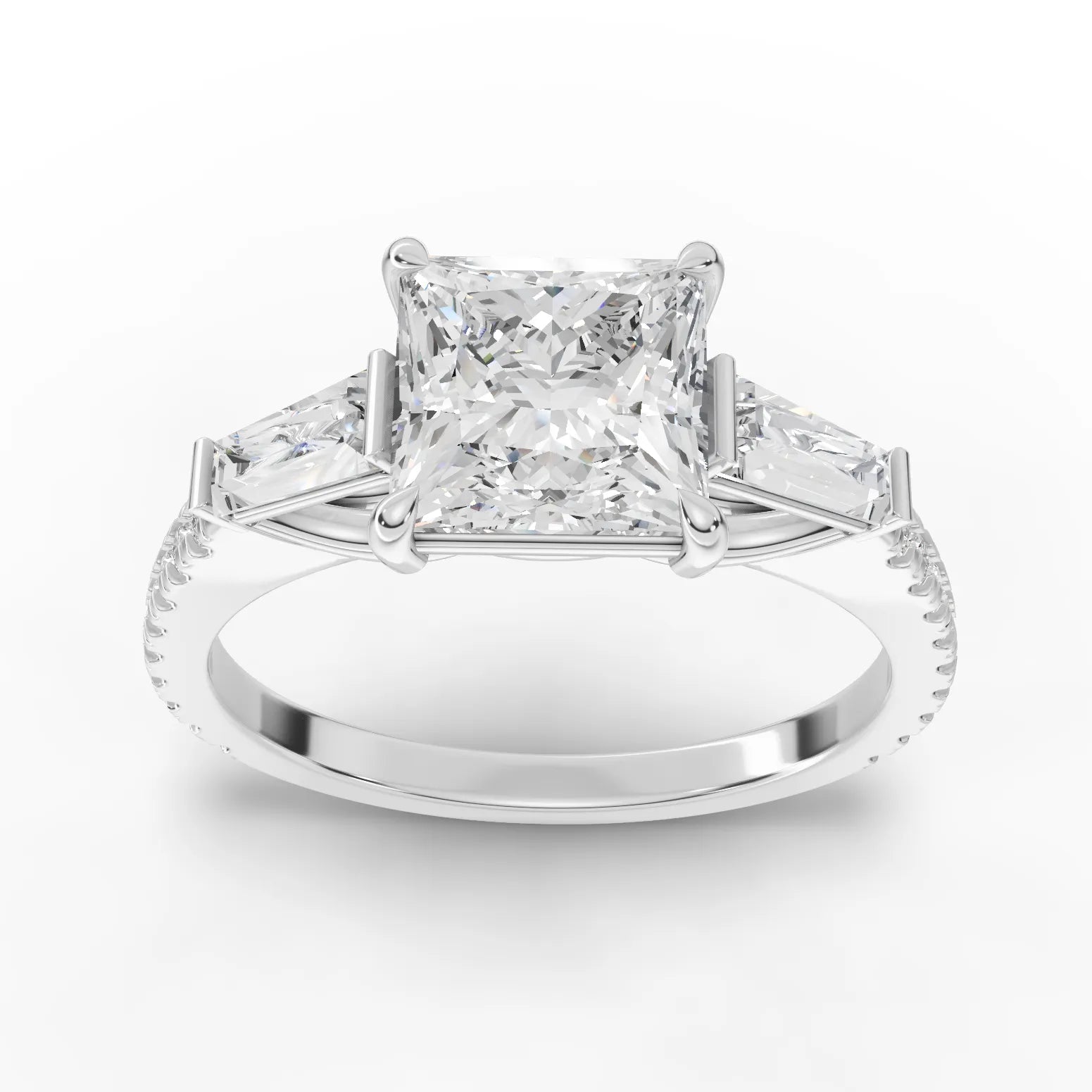 Lab Grown Princess Cut Engagement Diamond Rings Gold UAE | designs ...