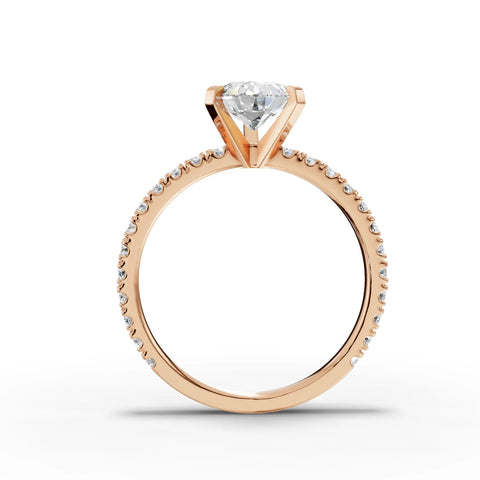 2.23CT Pear Lab Diamond Accent Engagement Ring - Buvea Jewels