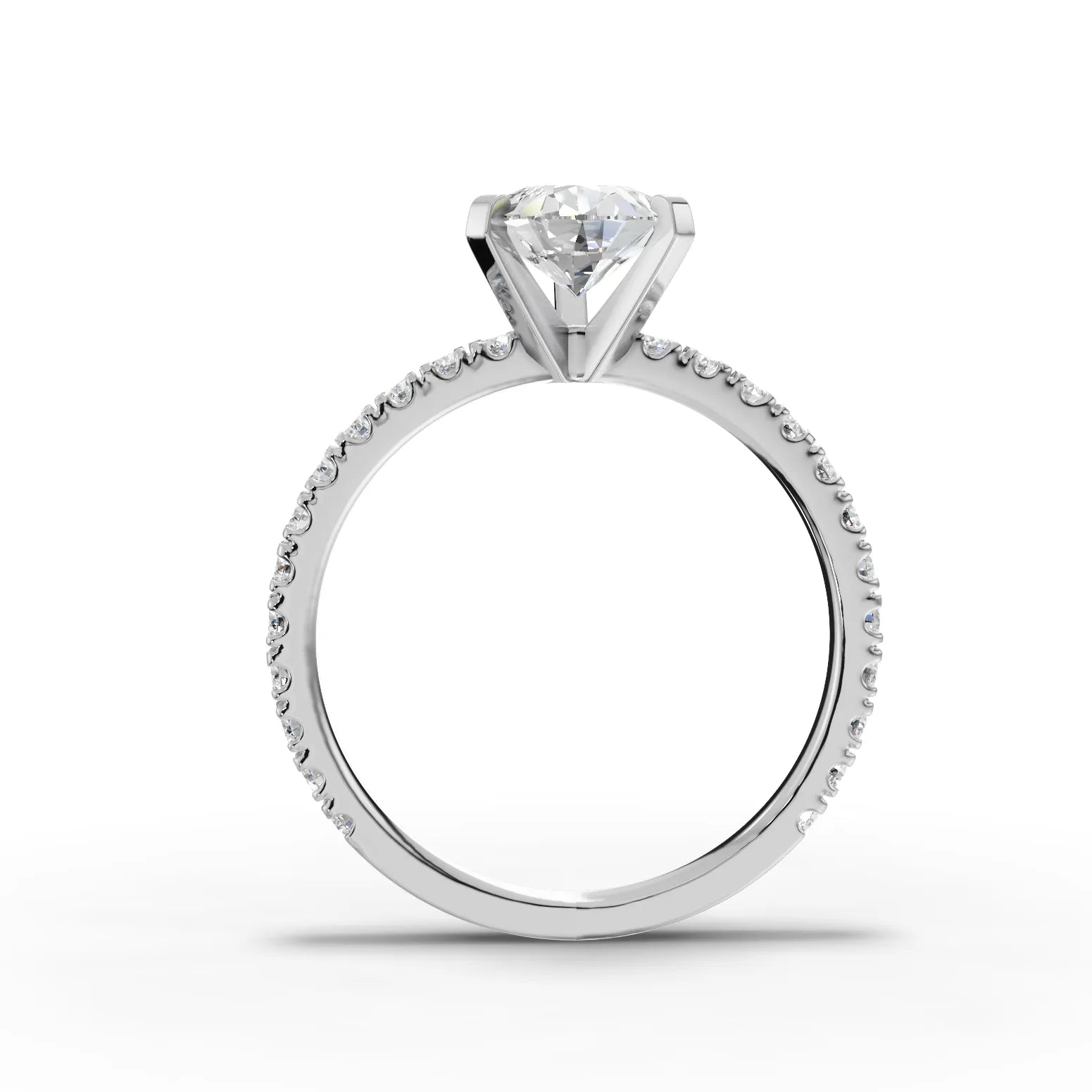 2.23CT Pear Lab Diamond Accent Engagement Ring - Buvea Jewels
