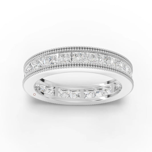 2.24CT Princess Lab Diamond Full Eternity Ring - Buvea Jewels