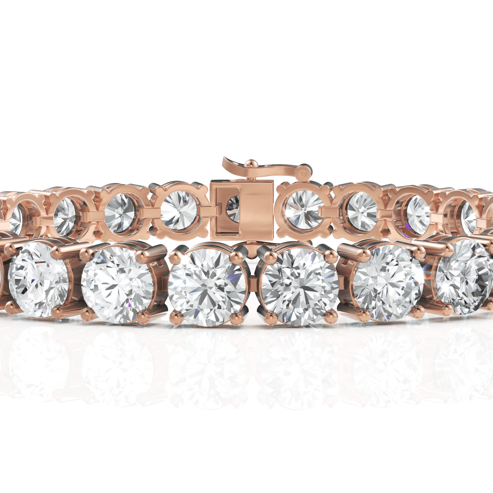 22.68CT Round Lab Diamond Tennis Bracelet - Buvea Jewels