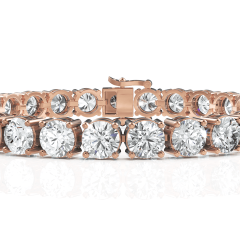 22.68CT Round Lab Diamond Tennis Bracelet - Buvea Jewels