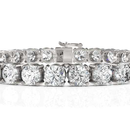 22.68CT Round Lab Diamond Tennis Bracelet - Buvea Jewels